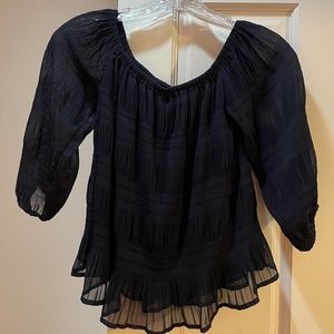 Express flirty navy top